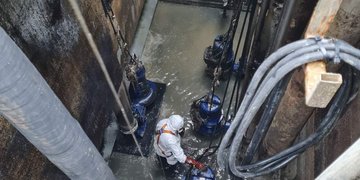 Čišćenje sabirne jame CS Škver