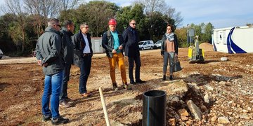 Visita del sindaco della Città di Rovinj- Rovigno al cantiere del futuro Impianto di depurazione delle acque reflue Cuvi